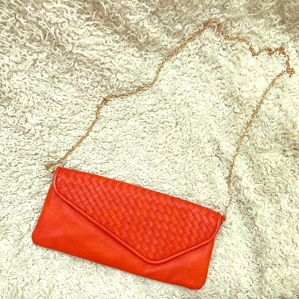 Woven Faux Leather Purse/Clutch